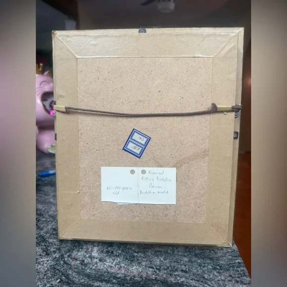 Buddha Gansu Vintage Antique Chinese Elegant Black Framed Buddha Framed Set - Picture 10 of 12